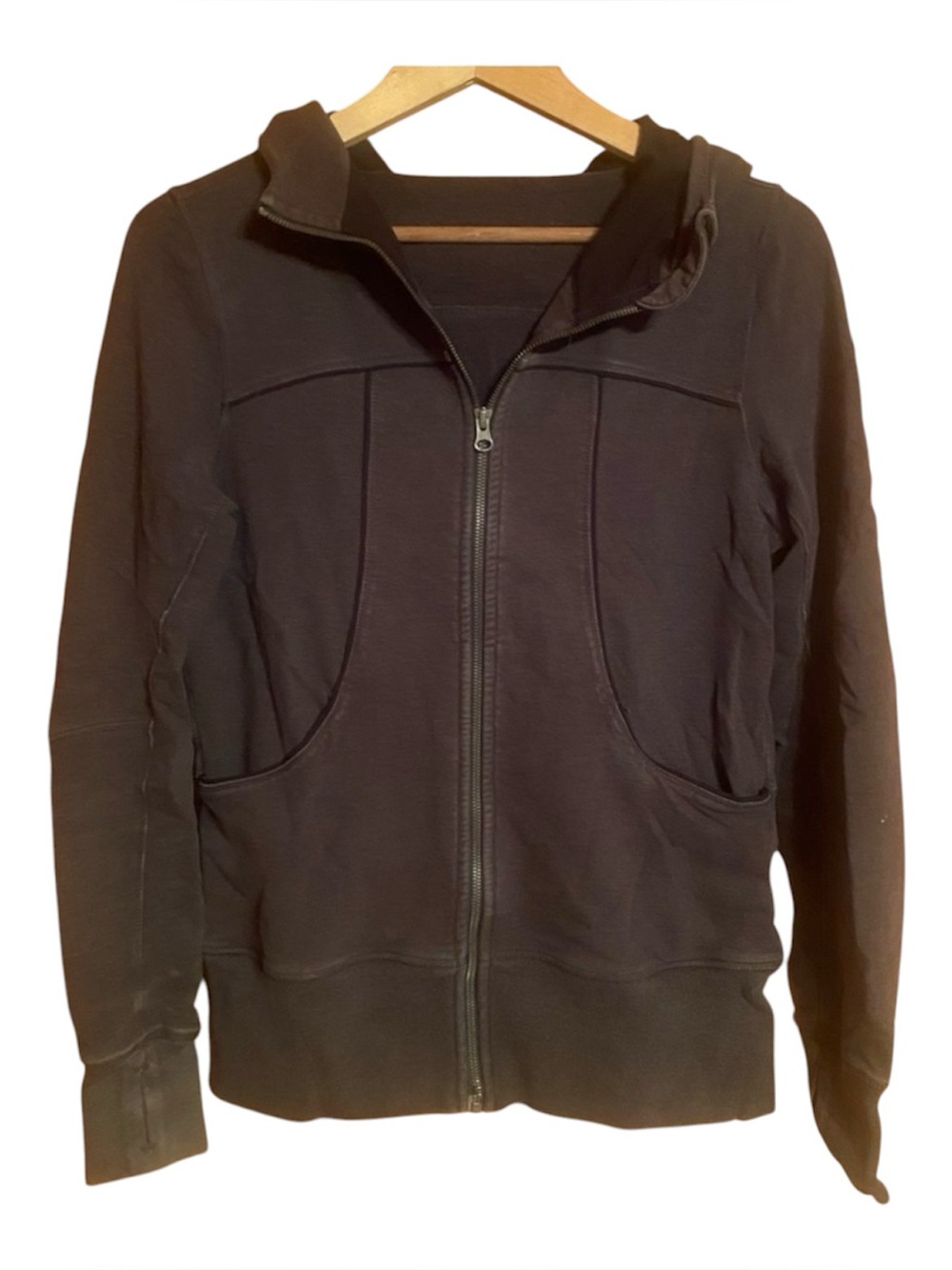 Fitted Gray Zip Up Hoodie Women’s Size Medium